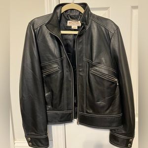 MICHAEL KORS leather jacket-size large